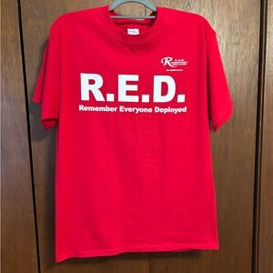 R. E. D. t-shirt that has never been worn